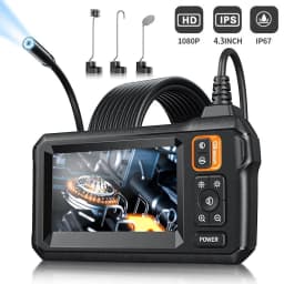 1080P Průmyslová endoskopická kamera 4,3" IPS obrazovka 8mm Vodotěsné potrubí Inspekce automobilů 8 LED - náhled 2