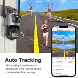 4K venkovní bezpečnostní kamera 9MP WiFi PTZ 8X zoom trojitý objektiv duální obrazovka CCTV dohled - náhled 6