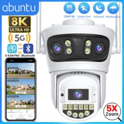 8K venkovní bezpečnostní kamera 15MP trojitý objektiv WiFi noční vidění detekce osob dohledová kamera - náhled 2
