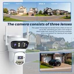 8K venkovní bezpečnostní kamera 15MP trojitý objektiv WiFi noční vidění detekce osob dohledová kamera - náhled 3