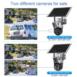 12MP solární bezpečnostní kamera 4G WiFi duální obrazovka 10x zoom 6K trojitý objektiv sledování osob venkovní - náhled 3