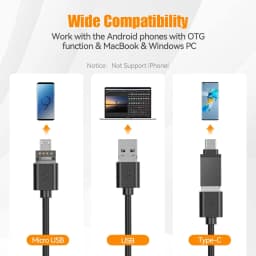 8MM 5MP inspekční kamera s automatickým ostřením, USB-C endoskop pro auta, Android, chytré telefony, 4K, průmyslová - náhled 3