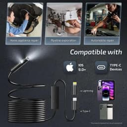 WiFi endoskopická kamera vodotěsná boroskopická inspekční kamera pro Android iPhone potrubí - náhled 7