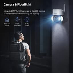5MP WiFi bezpečnostní kamera venkovní PTZ noční vidění inteligentní sledovací kamera s reflektorem - náhled 3