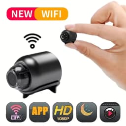 Mini 1080P HD bezdrátová bezpečnostní kamera s nočním viděním, detekcí pohybu, přenosná sledovací kamera - náhled 2