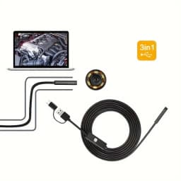 8mm USB endoskopická kamera 1080P HD vodotěsná inspekční boroskop s 8 LED flexibilním kabelem - náhled 3