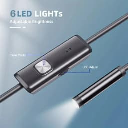 8mm USB endoskopická kamera 1080P HD vodotěsná inspekční boroskop s 8 LED flexibilním kabelem - náhled 7