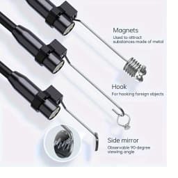 8mm USB endoskopická kamera 1080P HD vodotěsná inspekční boroskop s 8 LED flexibilním kabelem - náhled 4