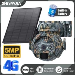 5MP solární bezpečnostní kamera 4G WiFi bezdrátová venkovní 360° pohled PTZ monitorování zvířat maskovací - náhled 2