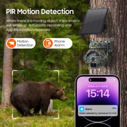 5MP solární bezpečnostní kamera 4G WiFi bezdrátová venkovní 360° pohled PTZ monitorování zvířat maskovací - náhled 7