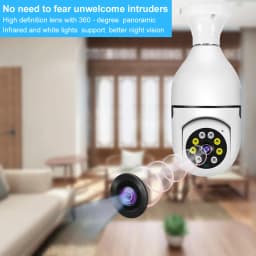 WiFi bezpečnostní kamera s žárovkou E27, 3MP, vnitřní dohled, 4x zoom, noční vidění, detekce osob - náhled 4