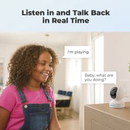 4MP WiFi bezpečnostní kamera, vnitřní, otáčení a naklápění, obousměrná audio chůvička, detekce s umělou inteligencí, domácí dohled - náhled 6