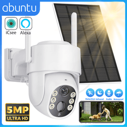 5MP HD solární bezdrátová bezpečnostní kamera, venkovní WiFi, 7800mAh baterie, 365denní pohotovostní režim, dohled - náhled 2