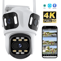 4K WiFi bezpečnostní kamera s dvojitým objektivem, automatické sledování, 15MP PTZ kamera, venkovní HD - náhled 2