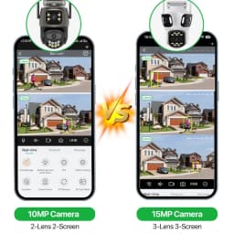 4K WiFi bezpečnostní kamera s dvojitým objektivem, automatické sledování, 15MP PTZ kamera, venkovní HD - náhled 7