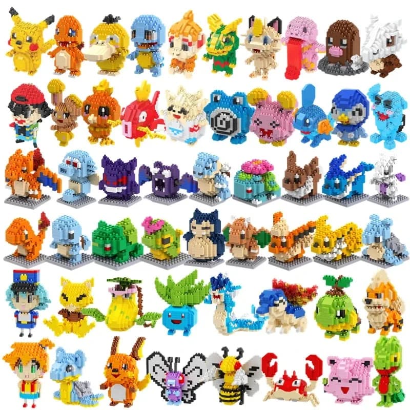 Sada stavebních bloků Pokémon - sběratelské figurky postav, hračka pro děti, dárek