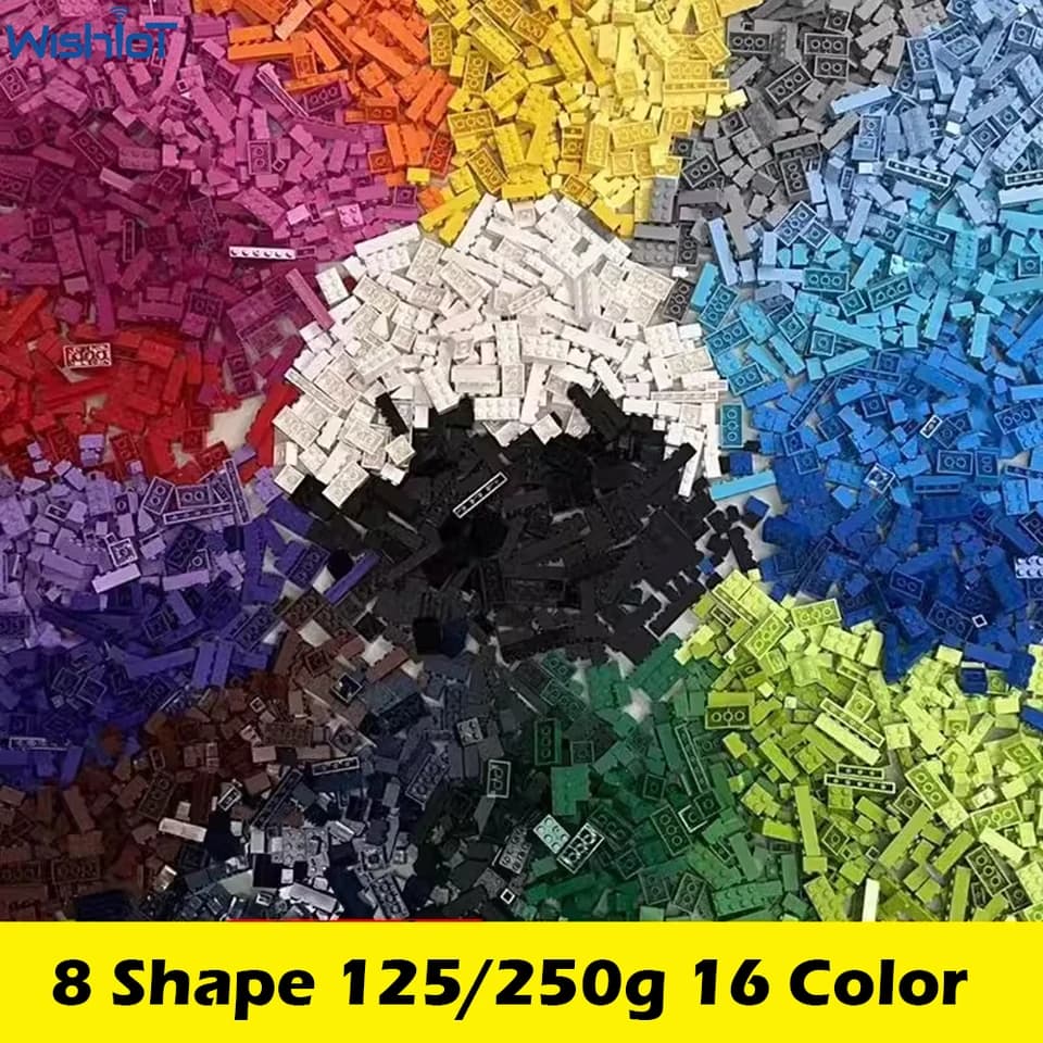 Sada stavebních bloků 120-240 dílků Klasické městské kostky seřazené podle barvy Kreativní stavebnice