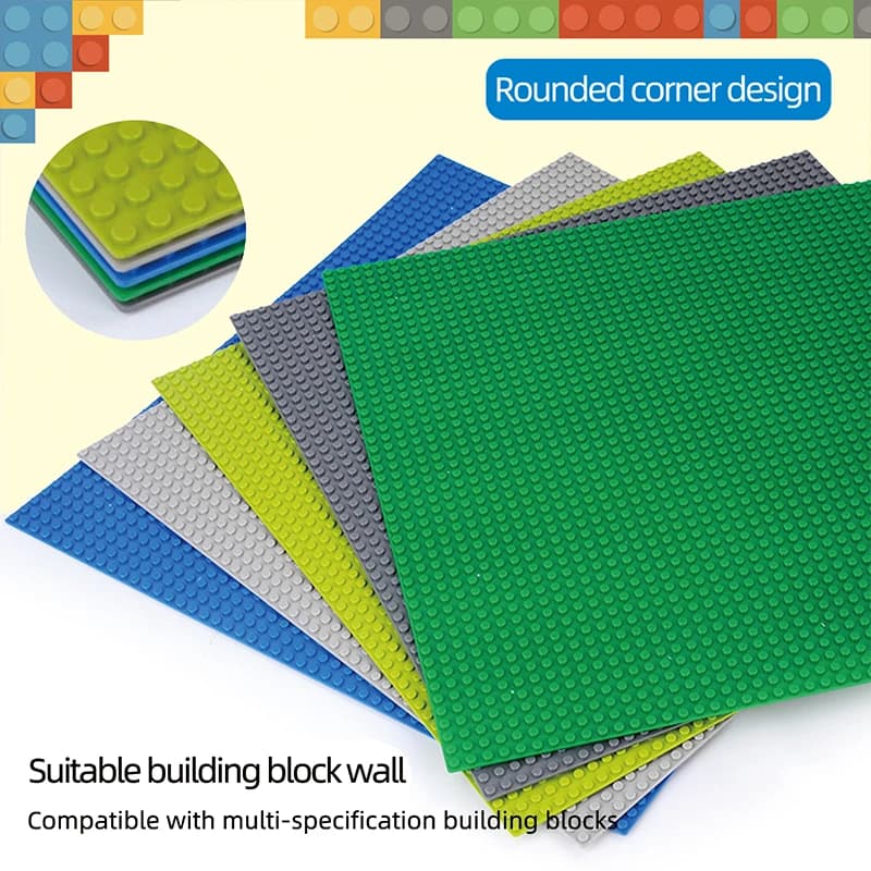 Stavební bloky Základní deska 50x50 teček DIY Stavební deska Plastová cihla Základová hračka