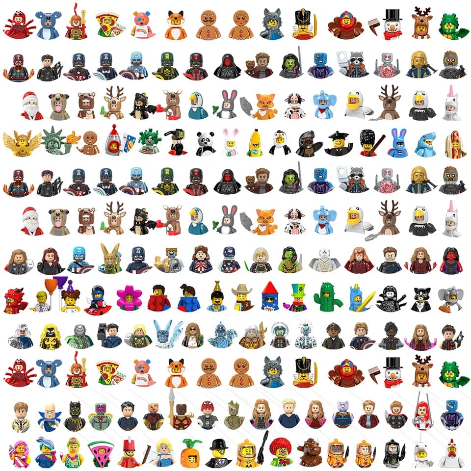 3D mini superhrdinské stavební bloky sada - modely postav Avengers, montážní hračky, dárek pro děti