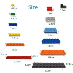 Sada 300 ks stavebních bloků 2x4 - vzdělávací DIY stavební kostky hračky pro děti kreativní hraní - náhled 5