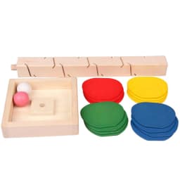 Dřevěné mramorové stavební bloky, vzdělávací Montessori hračka pro děti, dárková sada - náhled 4