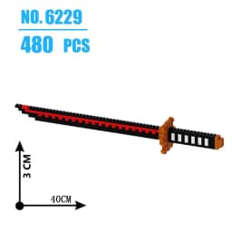 480dílná sada stavebních bloků ninja mečů - katana, samurajská čepel, kostky, hračky, děti, dospělí - náhled 3