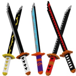 480dílná sada stavebních bloků ninja mečů - katana, samurajská čepel, kostky, hračky, děti, dospělí - náhled 7