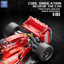 RC závodní auto Formule 1, 1163 dílků, bloky na dálkové ovládání, modelová stavebnice, vzdělávací hračka - náhled 5