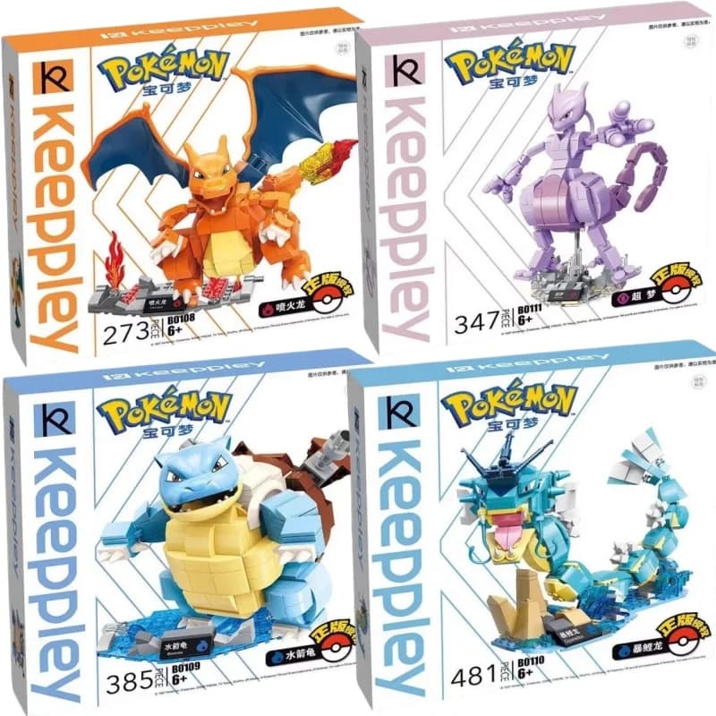 Sada stavebních bloků Pokémon - Charizard Mewtwo Venusaur Anime Figurky Dětský dárek k narozeninám Hračky