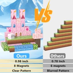 Sada magnetických stavebních bloků Castle - vzdělávací STEM hračka pro děti od 3 let - kreativní hra - náhled 7