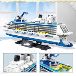 Sada stavebnic 2428 dílků pro výletní loď - model zaoceánského parníku pro děti - náhled 5