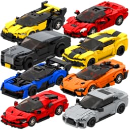 Sada stavebnic Speed Racing Supercar - stavebnice autíček pro děti a dospělé, kreativní hraní - náhled 2