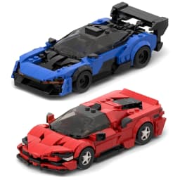 Sada stavebnic Speed Racing Supercar - stavebnice autíček pro děti a dospělé, kreativní hraní - náhled 5