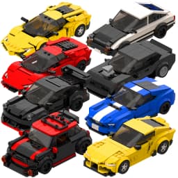 Sada stavebnic Speed Racing Supercar - stavebnice autíček pro děti a dospělé, kreativní hraní - náhled 3