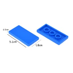 Stavební bloky 2x4 keramické dlaždice vzdělávací kreativní MOC cihly hladké ploché dětské hračky - náhled 3