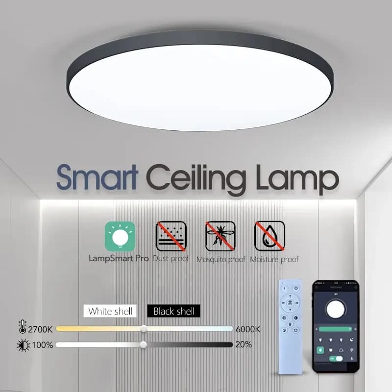 Stmívatelné LED stropní světlo 36W 50W Chytré dálkové ovládání aplikací Moderní lampa Ložnice Obývací pokoj