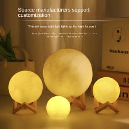 LED noční lampa Moon Romantická dekorace do ložnice Teplé měkké ambientní osvětlení dárek k narozeninám - náhled 3