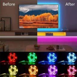 RGB LED páskové osvětlení, ovládání pomocí aplikace Bluetooth, flexibilní měnící se barva, dekorace do místnosti, podsvícení TV - náhled 3