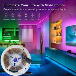RGB LED páskové osvětlení, ovládání pomocí aplikace Bluetooth, flexibilní měnící se barva, dekorace do místnosti, podsvícení TV - náhled 4