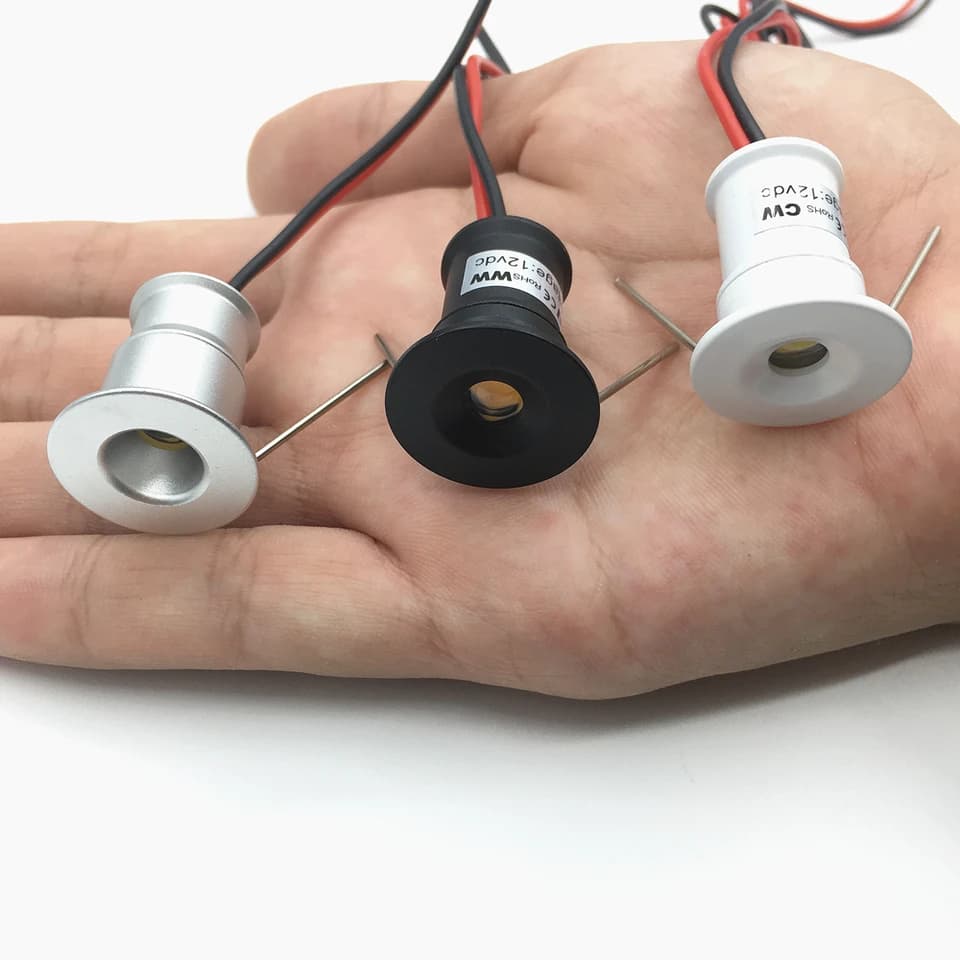 Mini LED zapuštěné svítidlo 1W 12V stmívatelné bodové světlo IP65 stropní svítidlo 15mm výřez
