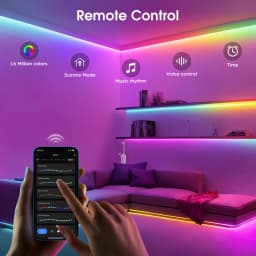 Chytrý WiFi RGBIC LED pásek 12V adresovatelný flexibilní neonový pásek ovládání aplikací Alexa Google - náhled 7