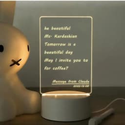LED noční světlo na nástěnku s perem - USB dobíjecí psací světlo pro dekoraci dětského pokoje - náhled 4