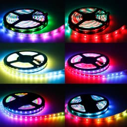 5050 RGB LED pásky, individuálně adresovatelné, 30/60/144 LED diod/m, DC5V/12V pixelový pásek - náhled 7