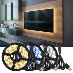 5M USB LED páskové světlo - RGB barevná dekorace pro změnu barvy do ložnice, kuchyně, podsvícení TV - náhled 2