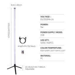 RGB rohová stojací lampa stmívatelná barva měnící se okolní světlo skandinávská ložnicová dekorace - náhled 6