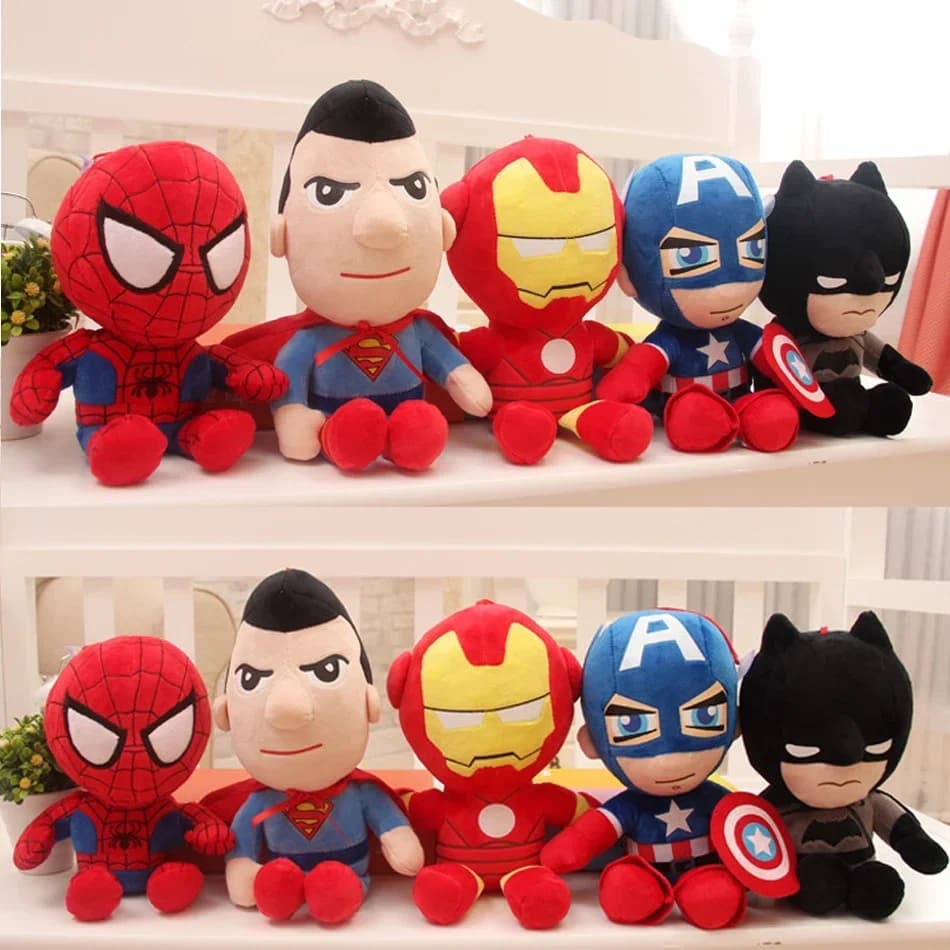 Velká plyšová hračka Spiderman 27-30 cm měkká plněná panenka superhrdina dětský vánoční dárkový polštář