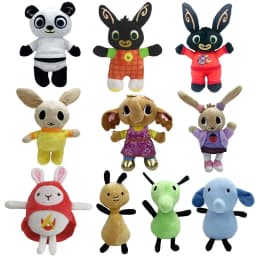 Plyšové hračky s kresleným králíkem, plněné zvířecí panenky 18-28 cm, dětský vánoční dárek, medvěd, slon, panda - náhled 2