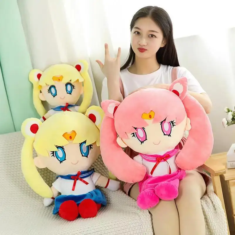 25CM Kawaii Sailor Moon Plyšová hračka - Roztomilá anime kočka panenka dárek domácí ložnice dekorace