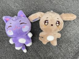 Kawaii plyšové hračky s plyšovými zvířátky - roztomilá postavička, dekorace do pokoje, sběratelské plyšové hračky - náhled 4