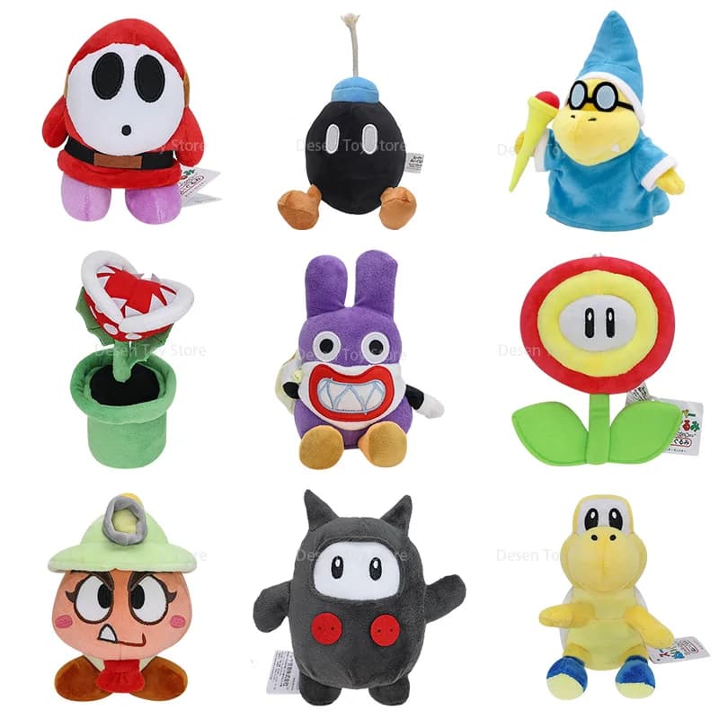 Kolekce plyšových hraček Super Mario - Dárková sada plyšových zvířátek Shy Guy Goomba Piranha Plant
